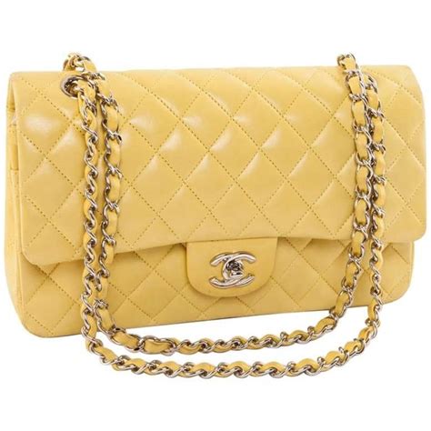 yellow chanel bag|classic flap bag chanel.